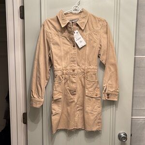 Zara Beige Utility Jacket